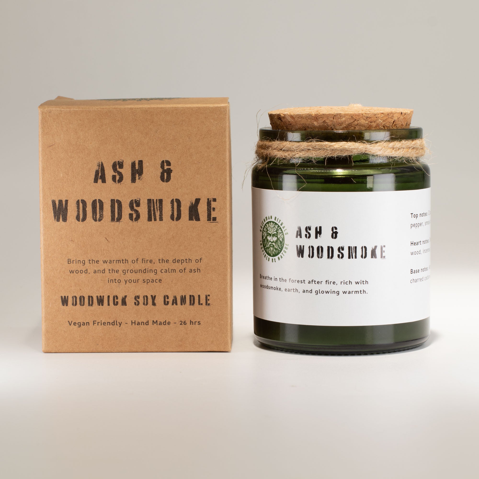 Ash & Wood Smoke Woodwick Soy Candle