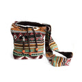 Cotton Chocolate Jacquard Sling Bag