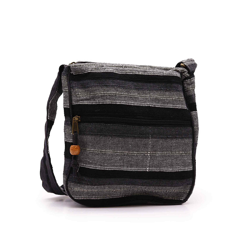 Cotton Black Nepal Sling Bag
