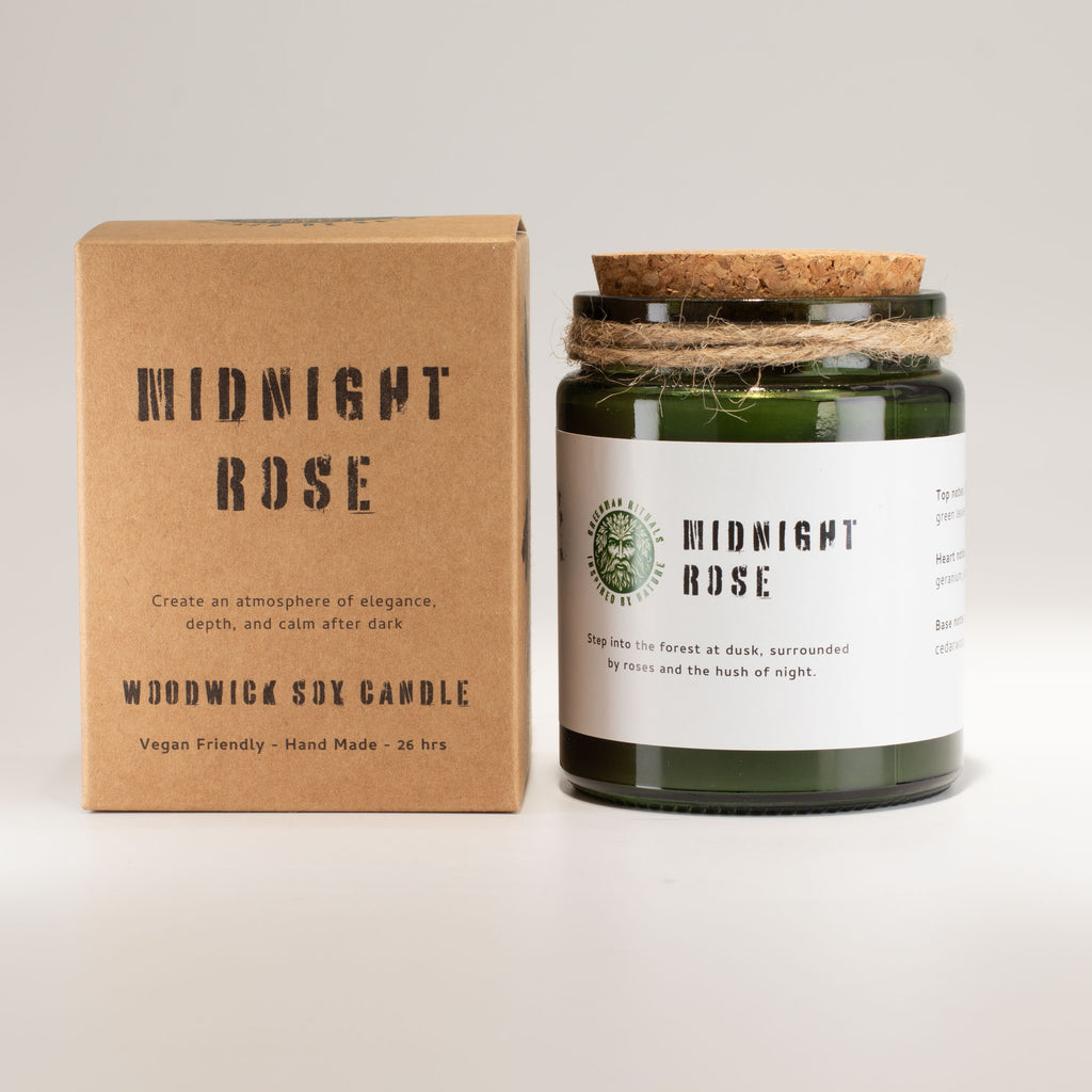 Midnight Rose Woodwick & Soy Candle