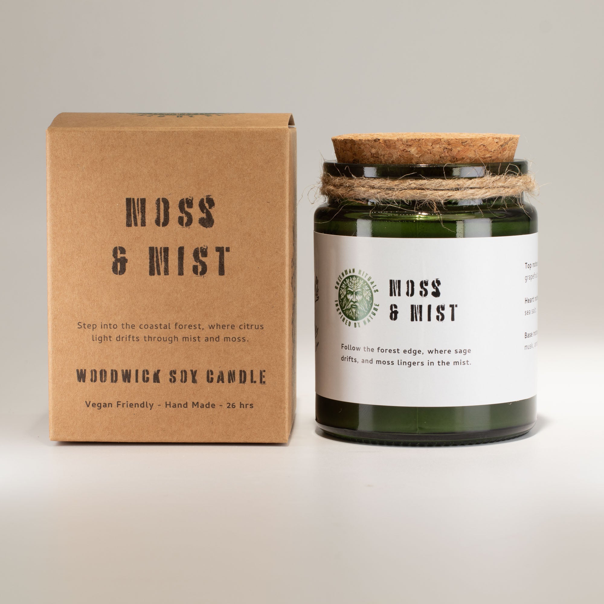 Moss & Mist Woodwick & Soy Candle
