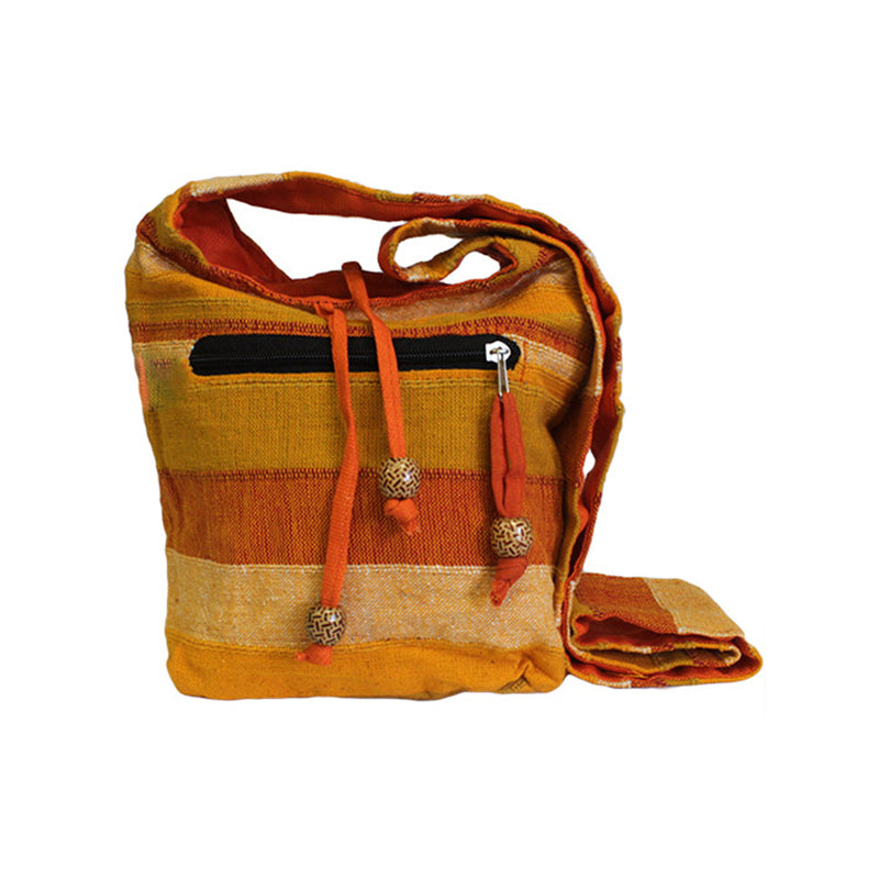 Cotton Orange Nepal Sling Bag