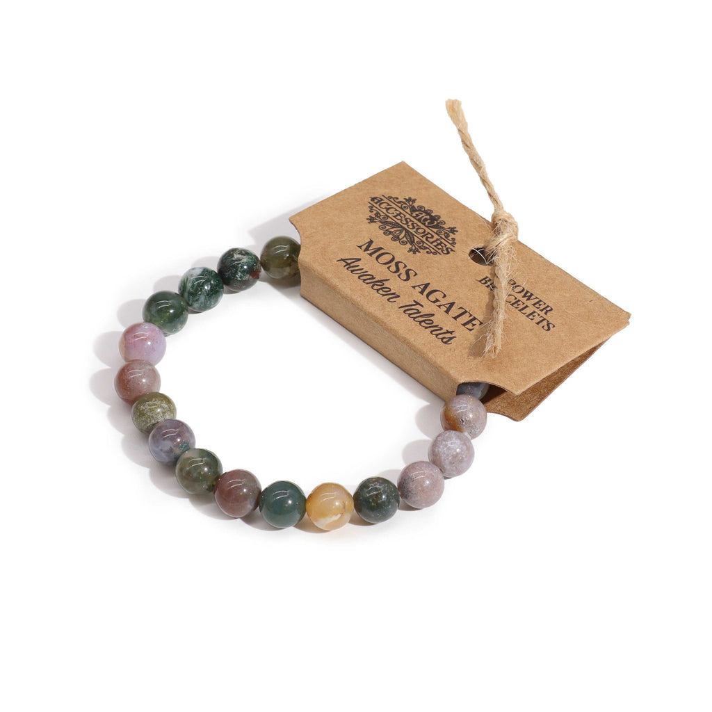 Moss Agate Gemstone Bracelet