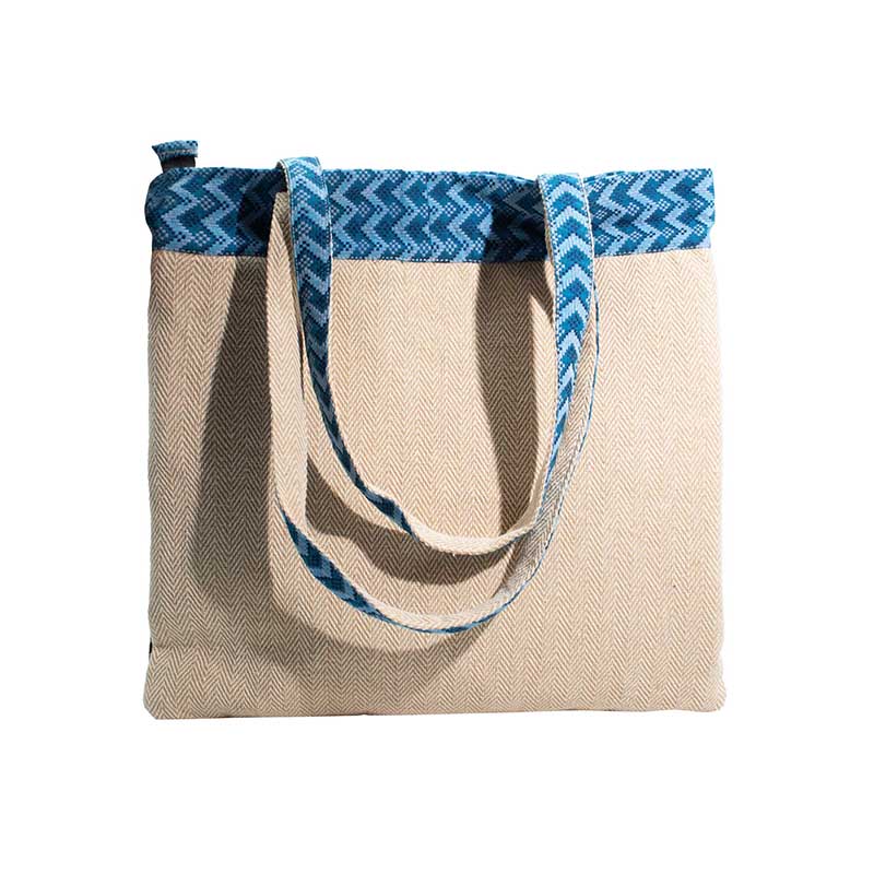 Hemp & Cotton Patchwork Kathmandu Tote Bag