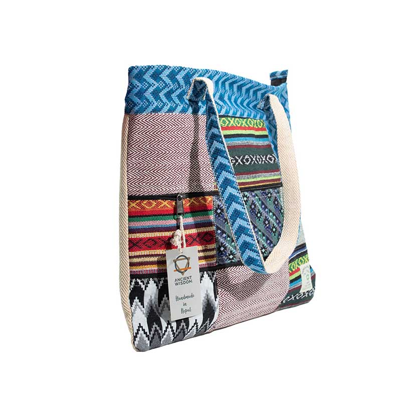 Hemp & Cotton Patchwork Kathmandu Tote Bag