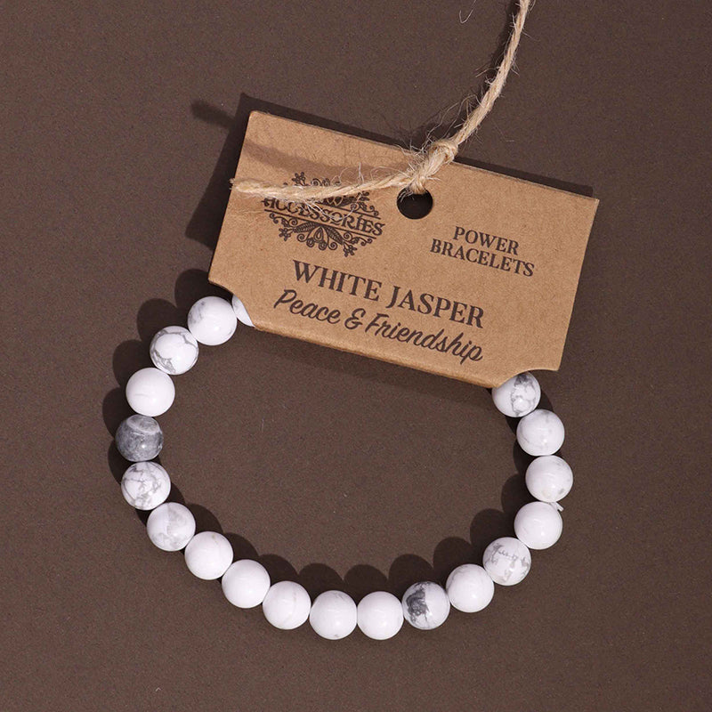 White Jasper Gemstone Bracelet