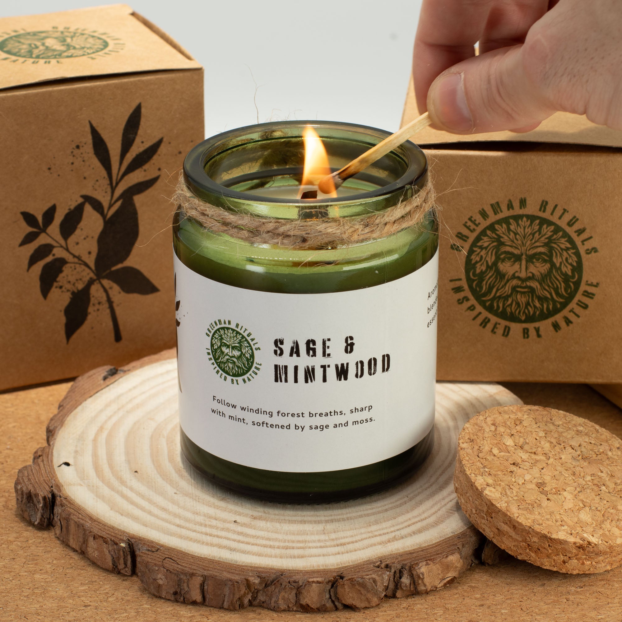 Ash & Wood Smoke Woodwick Soy Candle